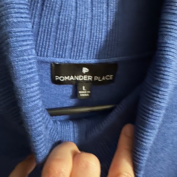 Pomander Place Vibrant Blue Turtleneck Sweater - Picture 2 of 3